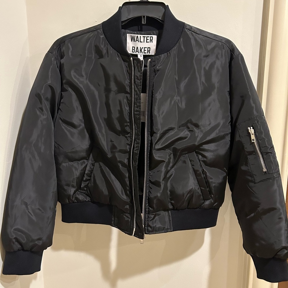 Walter Baker Classic Black Bomber Jacket
